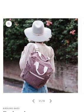 Birdling Backpacker in “plum”